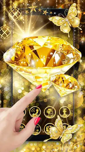 Play Gold Diamond Launcher Theme Live HD Wallpapers  and enjoy Gold Diamond Launcher Theme Live HD Wallpapers with UptoPlay