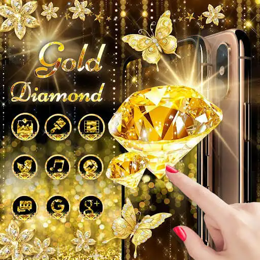 Play Gold Diamond Launcher Theme Live HD Wallpapers as an online game Gold Diamond Launcher Theme Live HD Wallpapers with UptoPlay