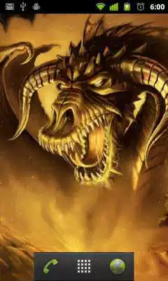 Play gold dragon live wallpaper