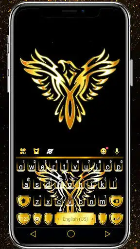 Play Gold Eagle Keyboard Theme  and enjoy Gold Eagle Keyboard Theme with UptoPlay