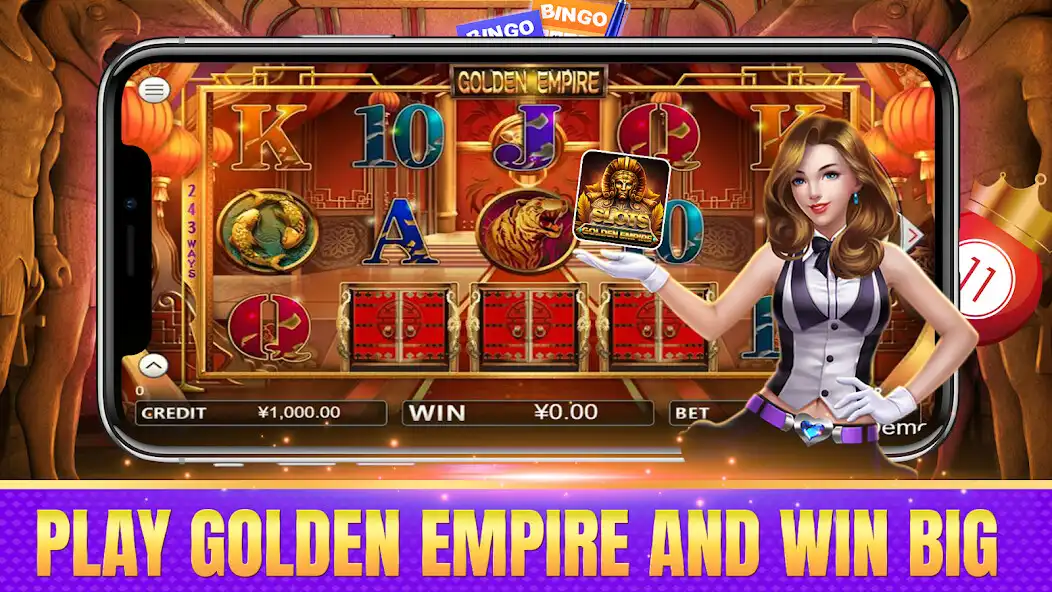 Play Gold Empire: Golden Slots  and enjoy Gold Empire: Golden Slots with UptoPlay