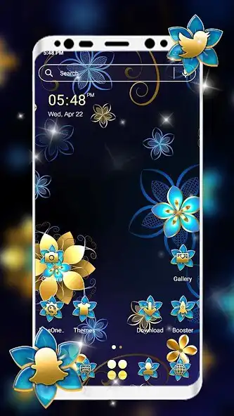 Play Golden Blue Flower Launcher Th  and enjoy Golden Blue Flower Launcher Th with UptoPlay