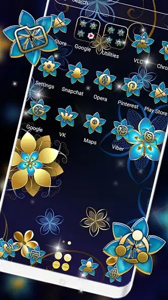 Play Golden Blue Flower Launcher Th as an online game Golden Blue Flower Launcher Th with UptoPlay