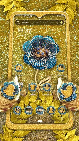 Play Golden Blue Rose Theme  and enjoy Golden Blue Rose Theme with UptoPlay