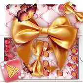 Free play online Golden Butterfly Girl Theme Pink Wallpaper APK