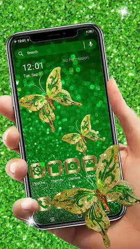 Play Golden Butterfly Glitter Theme  and enjoy Golden Butterfly Glitter Theme with UptoPlay
