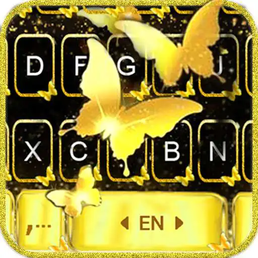 Play Golden Butterfly Keyboard Theme APK