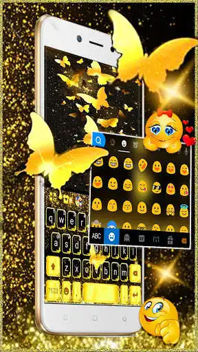 Play Golden Butterfly Keyboard Theme as an online game Golden Butterfly Keyboard Theme with UptoPlay