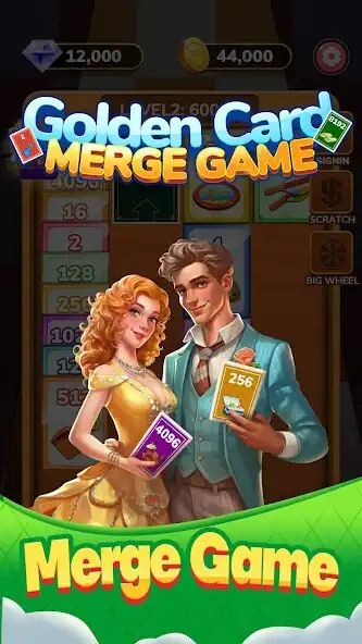Play Golden Card Merge Game as an online game Golden Card Merge Game with UptoPlay