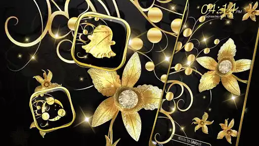 Play Golden Diamond Flower Theme as an online game Golden Diamond Flower Theme with UptoPlay