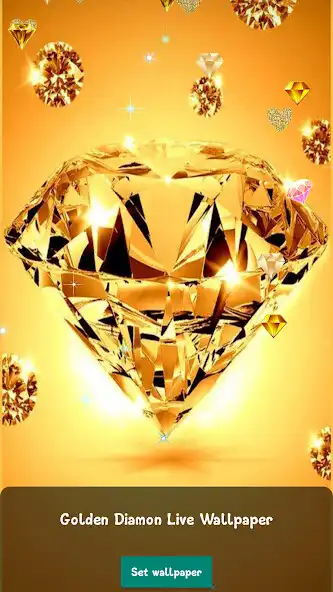 Play Golden Diamond Live Wallpaper as an online game Golden Diamond Live Wallpaper with UptoPlay