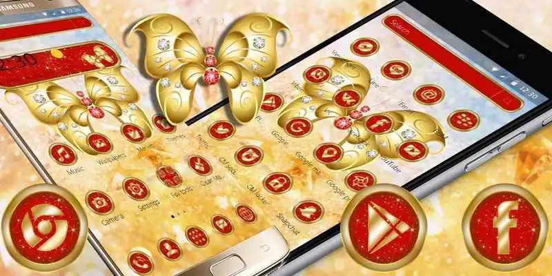 Play Golden Diamond Shiny Butterfly Theme