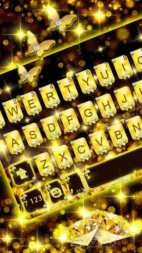 Play Golden Diamonds Keyboard Background as an online game Golden Diamonds Keyboard Background with UptoPlay