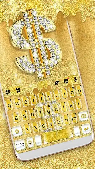 Play Golden Dollar Drops Keyboard Theme  and enjoy Golden Dollar Drops Keyboard Theme with UptoPlay