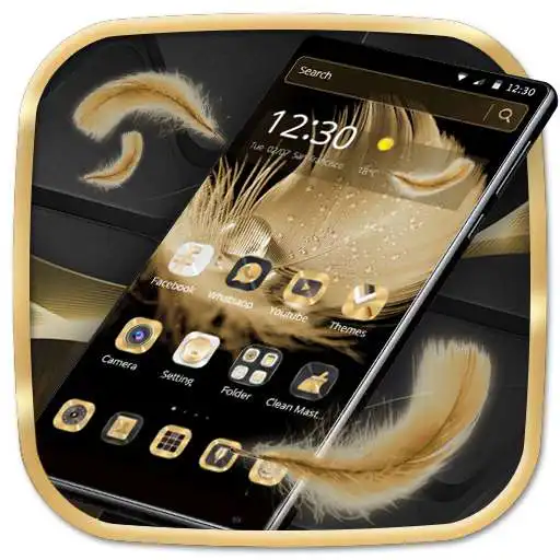 Run free android online Golden Feather Theme APK
