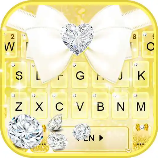 Play Golden Glitter Bow Keyboard Theme APK