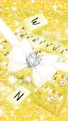 Play Golden Glitter Bow Keyboard Theme as an online game Golden Glitter Bow Keyboard Theme with UptoPlay