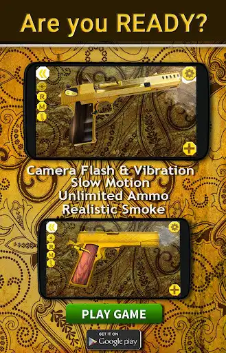Play Golden Guns Weapon Simulator as an online game Golden Guns Weapon Simulator with UptoPlay