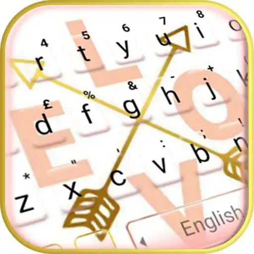 Play Golden Love Arrow Keyboard Theme APK Play Golden Love Arrow Keyboard Theme APK