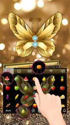 Play Golden Luxury Butterfly Diamond Keyboard