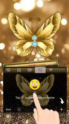 Play Golden Luxury Butterfly Diamond Keyboard