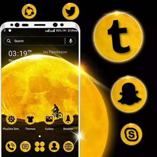 Play Golden Moon Launcher Theme APK Play Golden Moon Launcher Theme APK