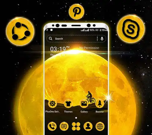Play Golden Moon Launcher Theme  and enjoy Golden Moon Launcher Theme with UptoPlay