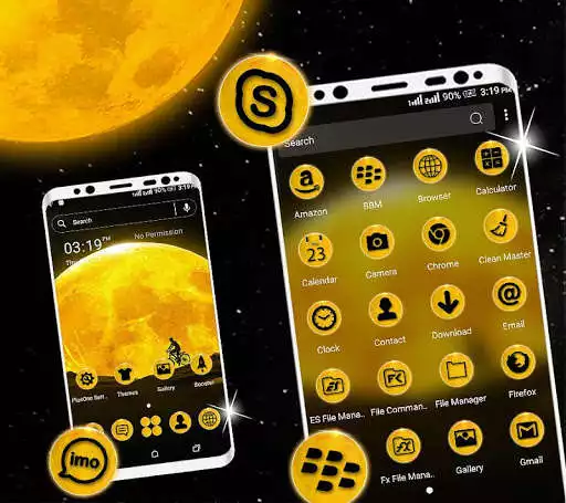 Play Golden Moon Launcher Theme as an online game Golden Moon Launcher Theme with UptoPlay