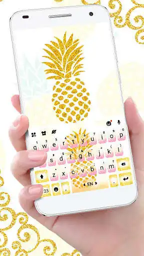Play Golden Pineapple Keyboard Theme  and enjoy Golden Pineapple Keyboard Theme with UptoPlay