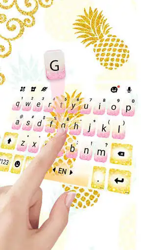 Play Golden Pineapple Keyboard Theme as an online game Golden Pineapple Keyboard Theme with UptoPlay