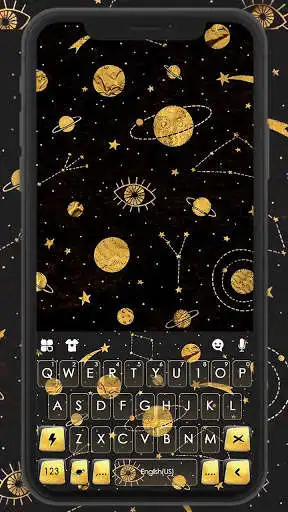 Play Golden Planets Keyboard Background  and enjoy Golden Planets Keyboard Background with UptoPlay