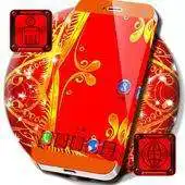Free play online Golden Red Launcher APK