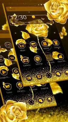 Play Golden Rose Launcher Theme