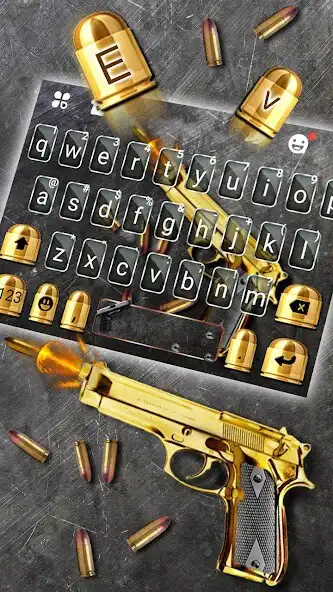 Play Golden Shooting Gun Keyboard Theme as an online game Golden Shooting Gun Keyboard Theme with UptoPlay