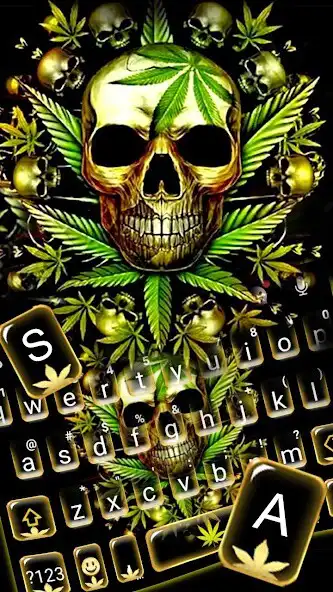 Play Golden Skull Weed Keyboard Theme as an online game Golden Skull Weed Keyboard Theme with UptoPlay