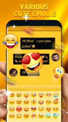 Play Golden Smart Keyboard with Emoji