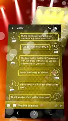 Play Golden Theme for SMS