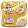 Free play online Gold GO Weather Widget Theme  APK