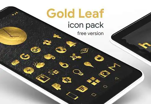 Play Gold Leaf - Icon Pack  and enjoy Gold Leaf - Icon Pack with UptoPlay