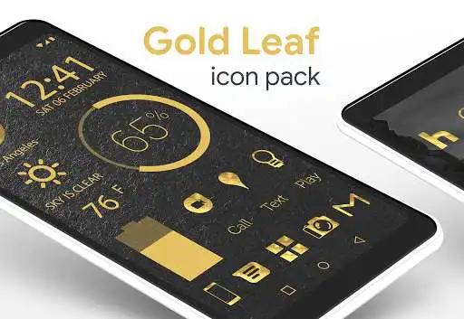 Play Gold Leaf Pro - Icon Pack  and enjoy Gold Leaf Pro - Icon Pack with UptoPlay