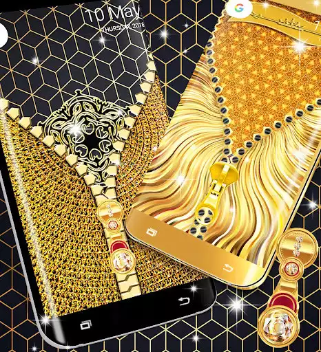Play Gold lock screen  and enjoy Gold lock screen with UptoPlay