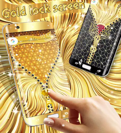 Play Gold lock screen as an online game Gold lock screen with UptoPlay