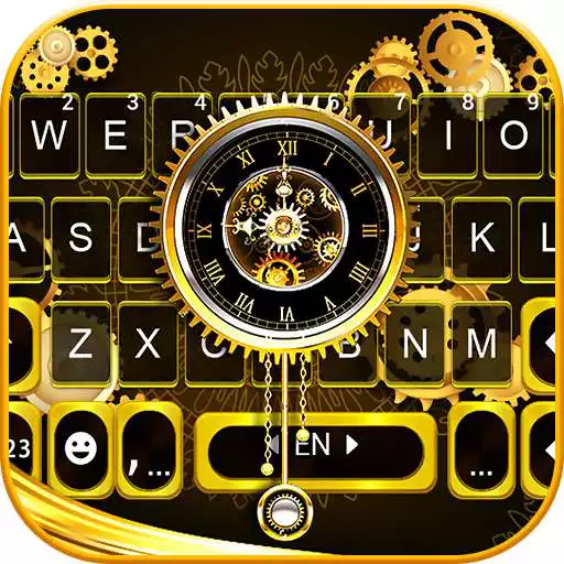 Play Gold Luxury Clock Keyboard Theme APK Play Gold Luxury Clock Keyboard Theme APK