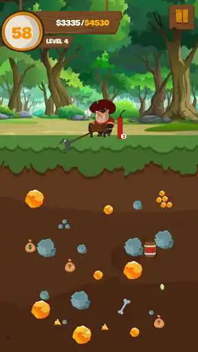 Play Gold Miner: Dig  Collect Gold as an online game Gold Miner: Dig  Collect Gold with UptoPlay