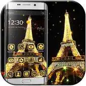 Free play online Gold paris tower Theme APK