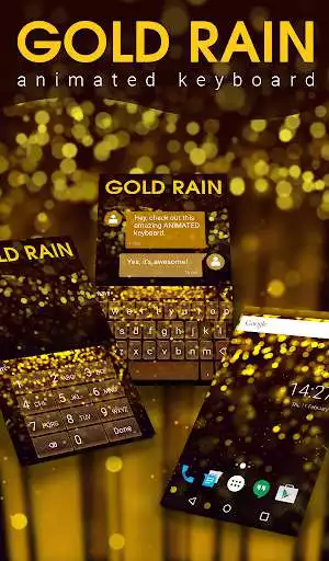Play Gold Rain Animated Keyboard