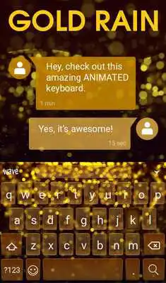 Play Gold Rain Animated Keyboard