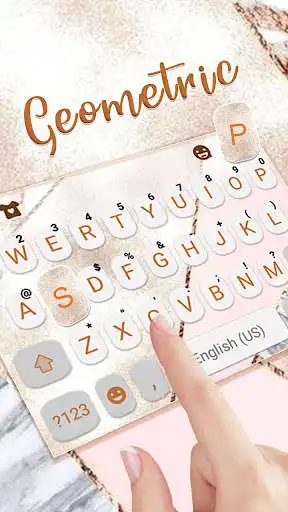 Play Gold Rose Geometric Keyboard Theme as an online game Gold Rose Geometric Keyboard Theme with UptoPlay