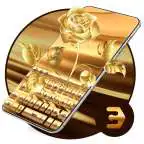 Free play online Gold rose Kiss beautiful Emoji keyboard  APK