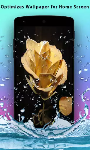 Play Gold Rose Live Wallpaper